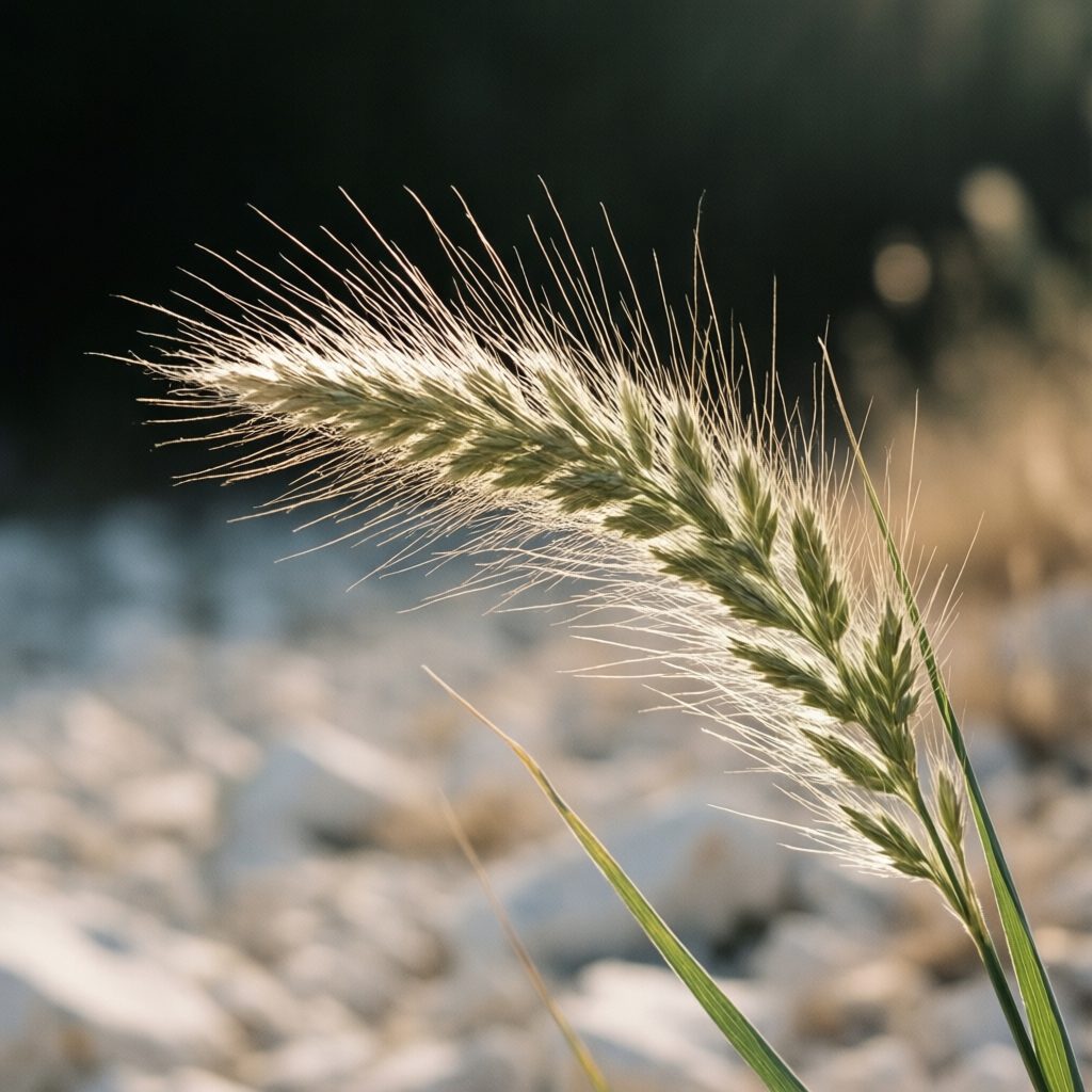 Graminée légère en contre-jour